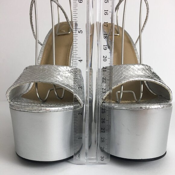 EGO Silver Platform Heels - Picture 12 of 15